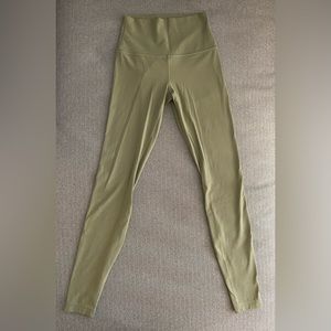 Lululemon High Rise Align Leggings 28” Olive Green